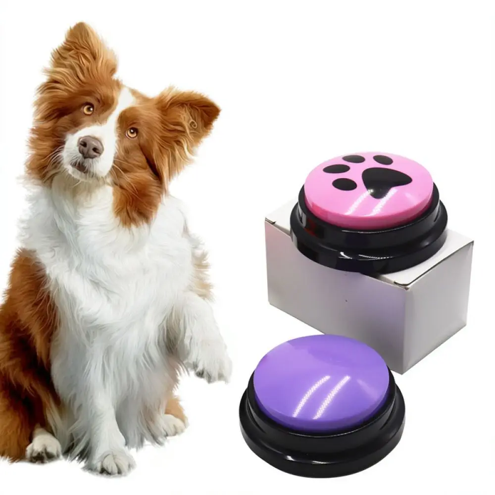 Recordable Pet Training Button Dog Communication Toy Interactive Voice Sound Box Speech Learning Aid Press Tool