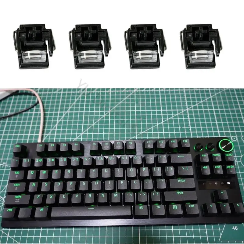 96BA Tastaturtasten-Reparaturteile für schwarze Gen 2-Schalter, Ersatz, 4 Stück – Detail 8