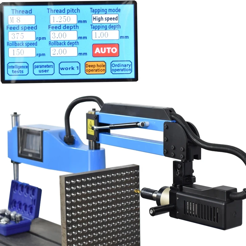 CE-Tapping Flexible Arm Automatic Horizontal Threading Drilling hine With Chuck Fast Sping
