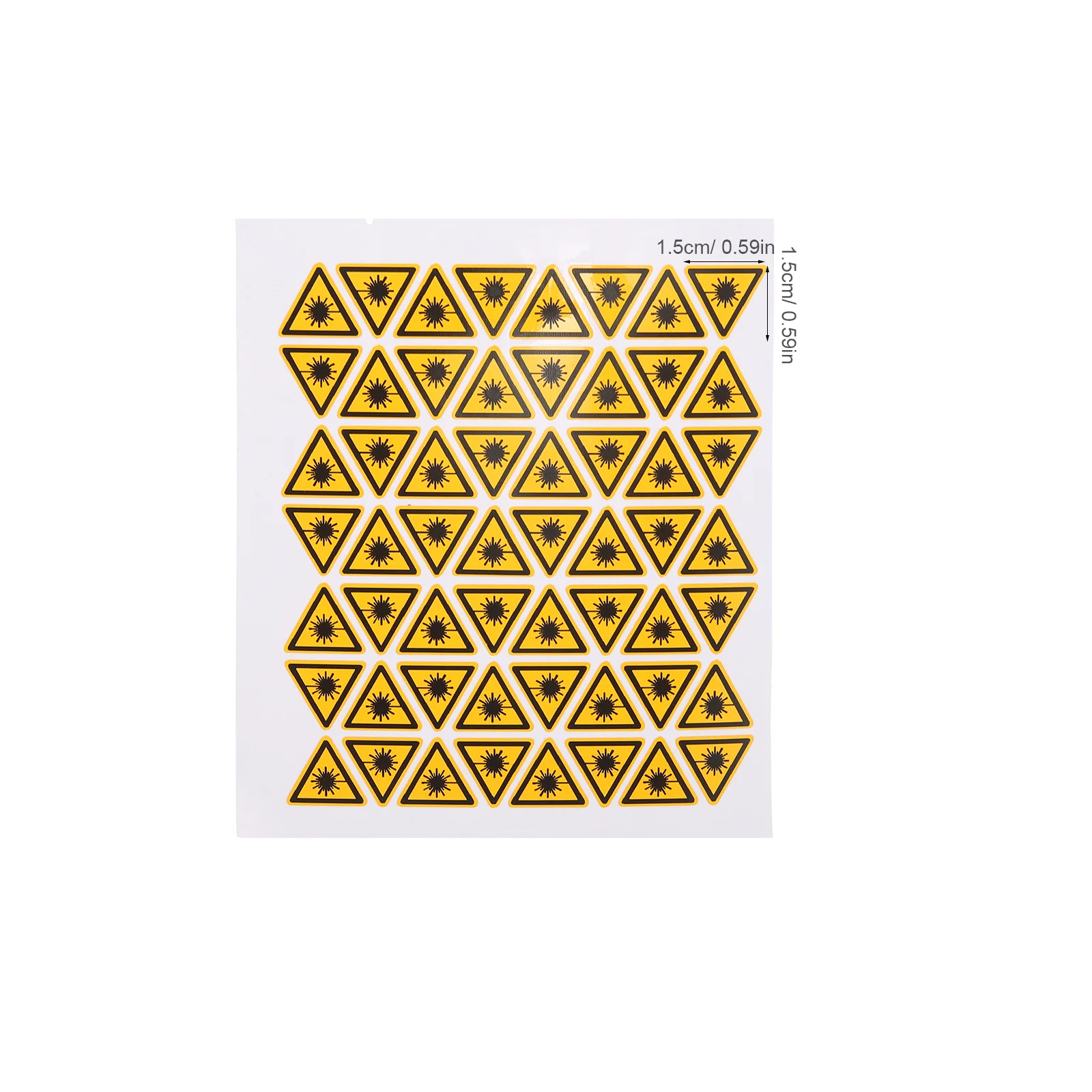 50 Pcs Beware of Triangle Warning Sign Sticker Label The Security Caution Stickers