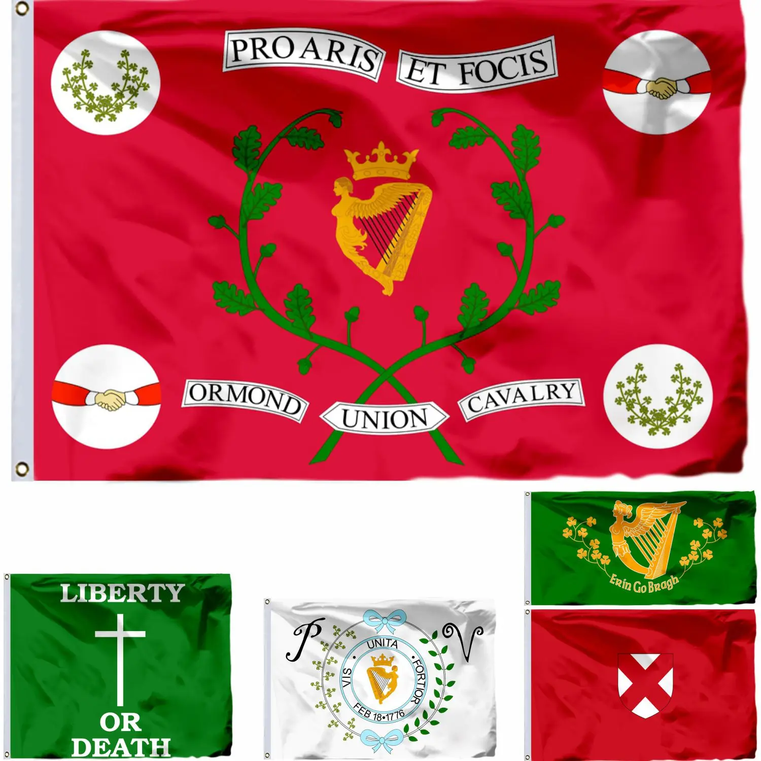 Флаг Ирландии Арклу, Дублинские волонтеры, 3X5 футов, баннер Erin Go Bragh и Parsonstown, 90X150 см, кавалерийский баннер из Орундального союза