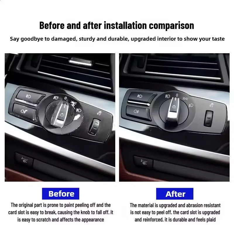 Headlight Switch Button Light Control Panel Fog Light Switch for  5 6 7 Series X3 X4 F10 F11 F18 F07 F01 F02 F04 F25 F26