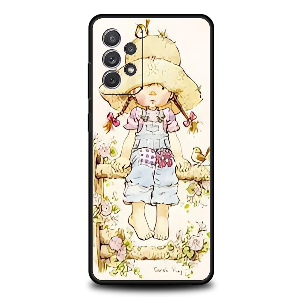 حافظة لهاتف سامسونج جالاكسي A55/A35/A15/A14/A13/A25/A71/A72/A73/A32/A33/A52/A52S/A41/5G غلاف ناعم من البولي يوريثان سارة كاي بنات لطيف #5