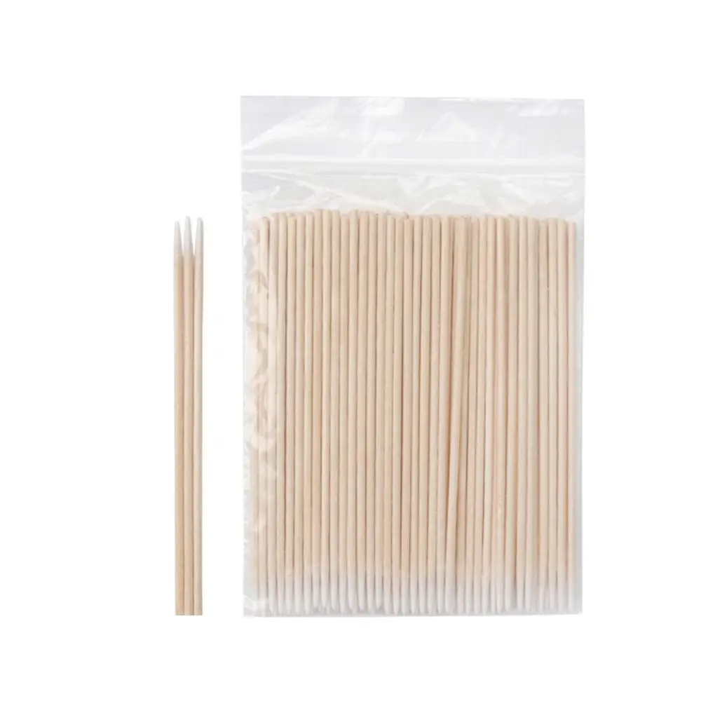 أداة المتاح رمش تمديد الغراء إزالة مسحات القطن المتاح تنظيف عصا مايكرو فرش الخشب أعواد قطنية مسحات #1