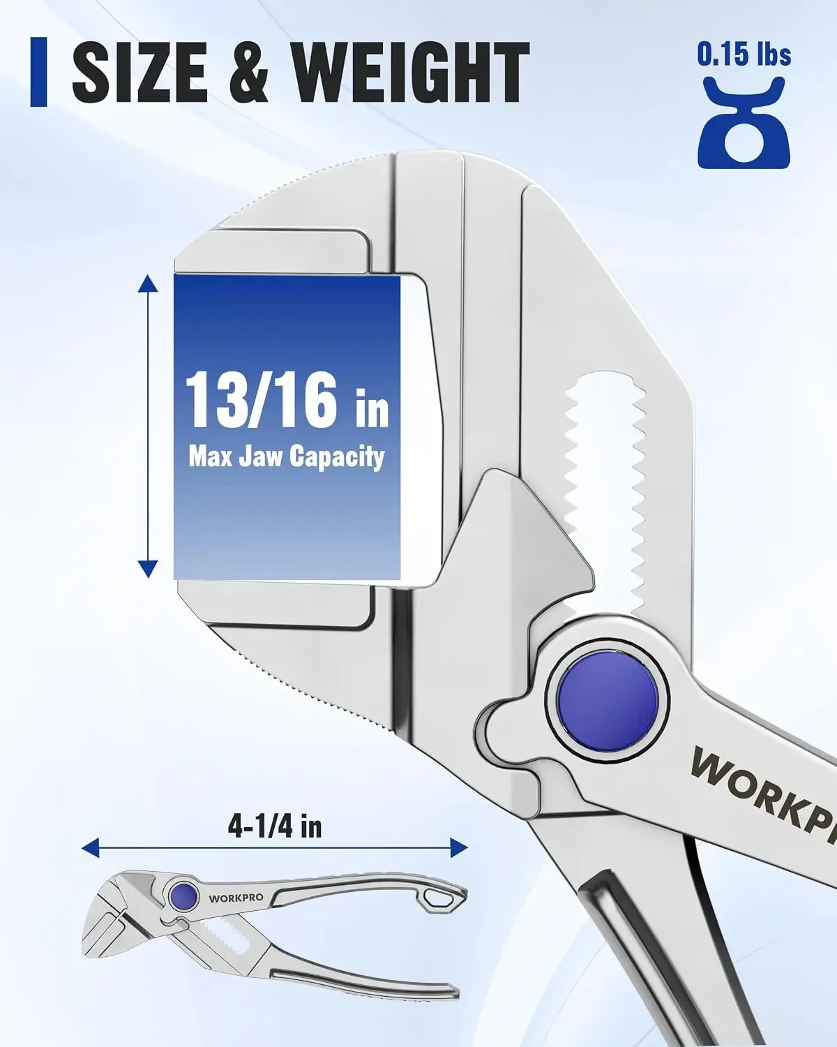 Mini Pliers Wrench, 4-Inch Wrench Pliers with Smooth Parallel Jaws | Adjustable Pliers, High-Toughness Alloy Steel, Anti-Rust Coating, EDC Plier / Pocket Plier for Tight Spaces & Versatile Use