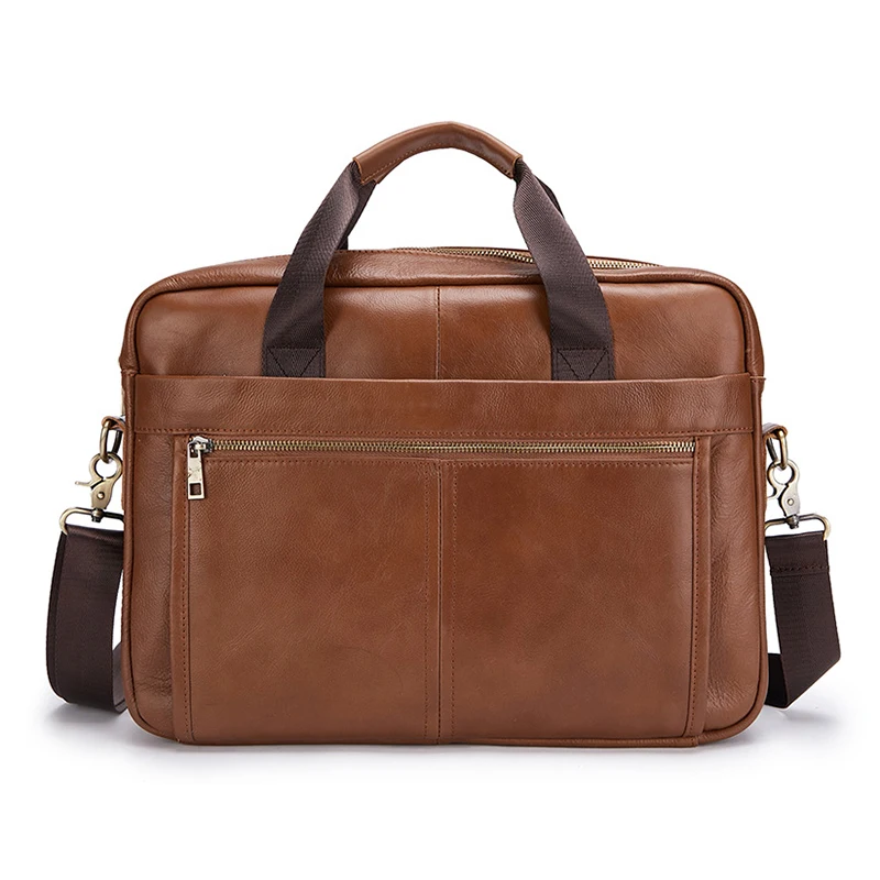 Valigetta in vera pelle strato superiore in pelle bovina da uomo vintage messenger business tracolla a tracolla borsa da ufficio per computer da 15,6 pollici