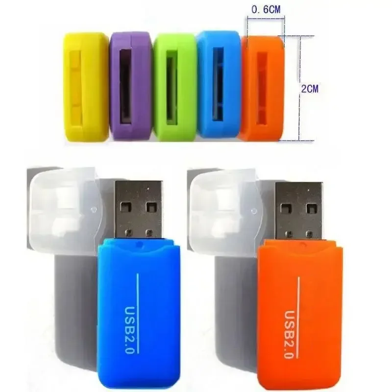 SD/TF 카드 리더 USB 2.0 미니 휴대폰 메모리 라이터 카드 리더, 노트북 PC 컴퓨터 플래시 드라이브용 고속 USB 어댑터