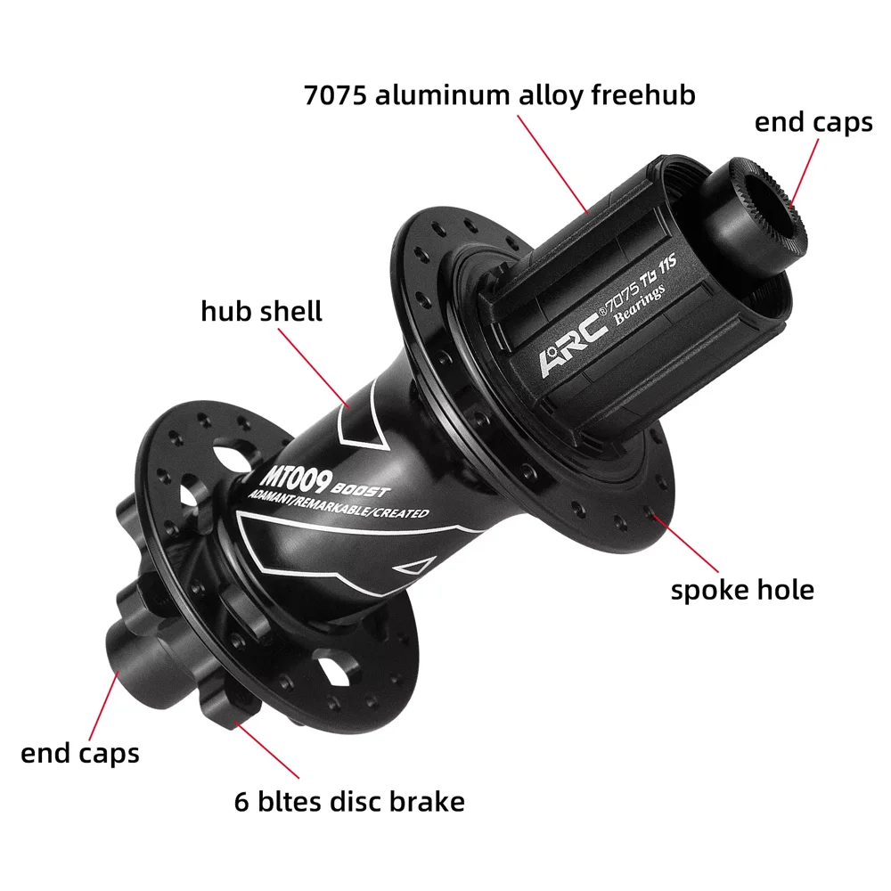 ARC MT009 BOOST MTB rear hub Bicycle Hub 6 Pawls 15x110 10x141