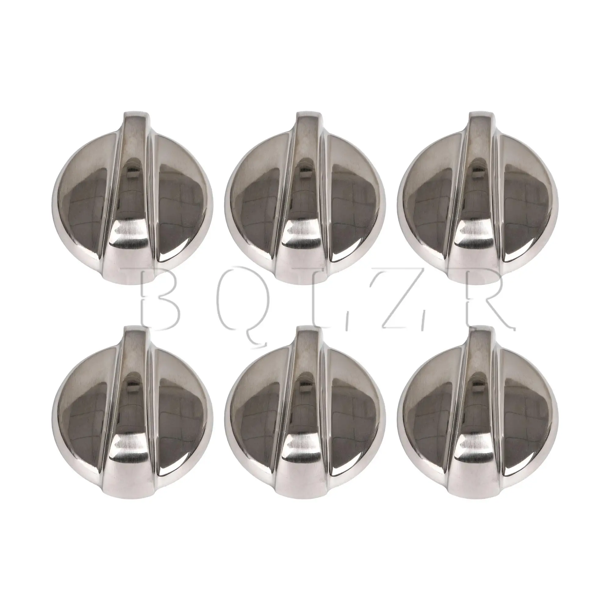 BQLZR 6 Pcs Oven Control Knobs Silver Replacement for GE PS2353386