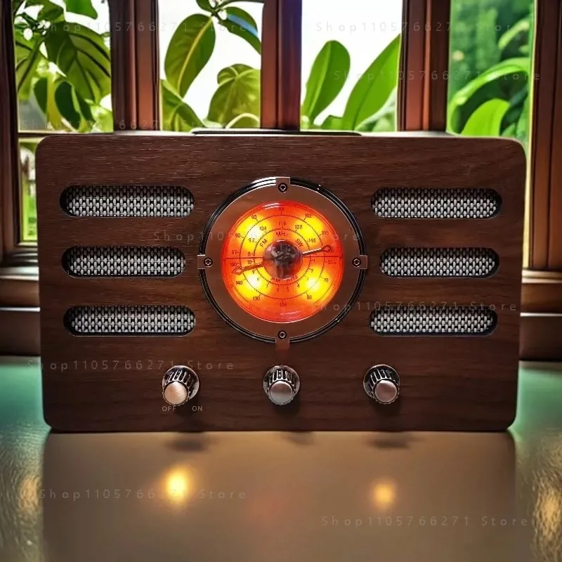Retro desktop radio FM medium wave shortwave bluetooth speaker card stereo