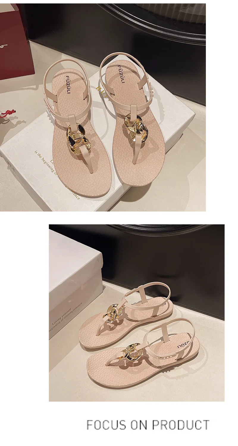 2025 Sommer Neuer Stil Flache Offene Sandalen Leichtes Anti-Rutsch-Design Vielseitige Hochwertige Römische Sandalen für... – Detail 15