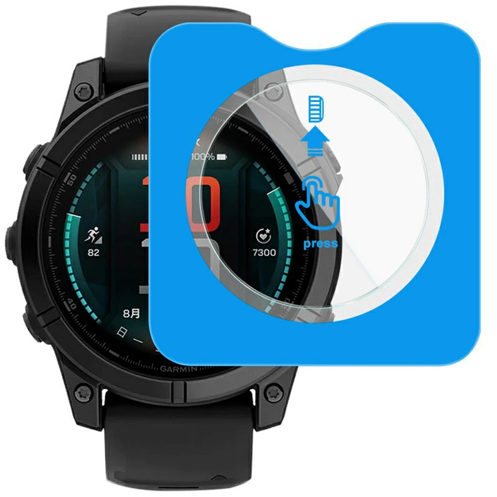 For Garmin Fenix E 47mm Tempered Glass Screen Protector with Installation Tool