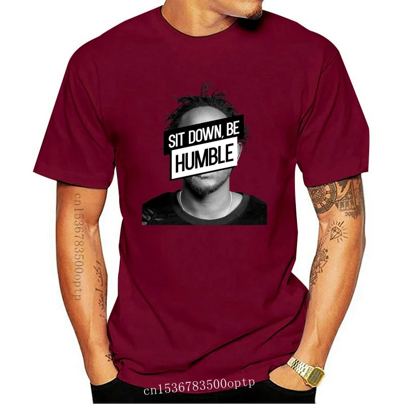 Kendrick Lamar T-Shirt Unisex Famous Rapper Sit Down Be Humble Hit Print Shirt Digital Printed Tee Shirt