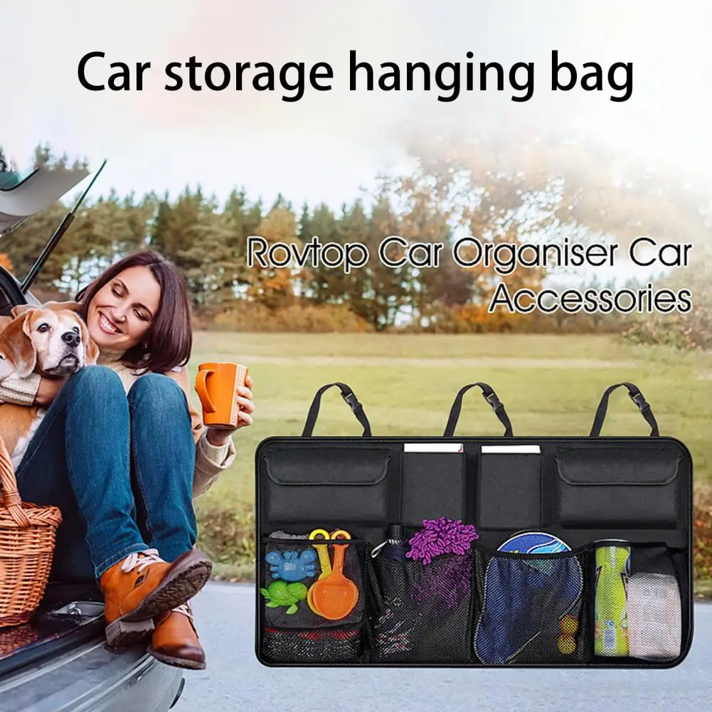 Seat Storage Bag  Durable Adjustable Sturdy  Car Backseat Storage Hanging Bag for Auto