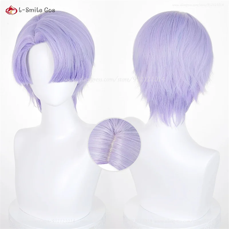 

Panty Stocking New Angel Polyester Polyurethane Anime Cosplay Wig 30cm Purple Wigs For Women Men Heat Resistant Synthetic Hair