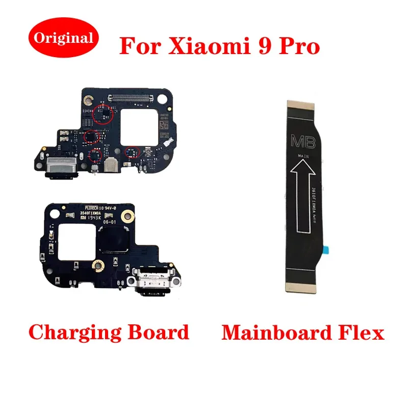 For Xiaomi 9 pro USB Type-C fast charging dock mic signal PCB board connector mainboard flex cable repair parts