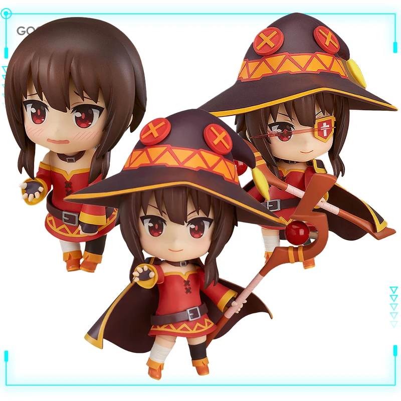 

GSC Original Genuine Kono Subarashii Sekai Ni Shukufuku O! 2 Megumin Nendoroid 725 Q Version 10cm Model Toy Action Figures Gift