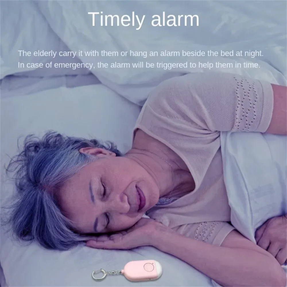 Personal SOS Defense Alarm 130dB With LED Light Rechargeable Self Defense Woman Safety Alarm Key Chain Emergency Anti-Attack