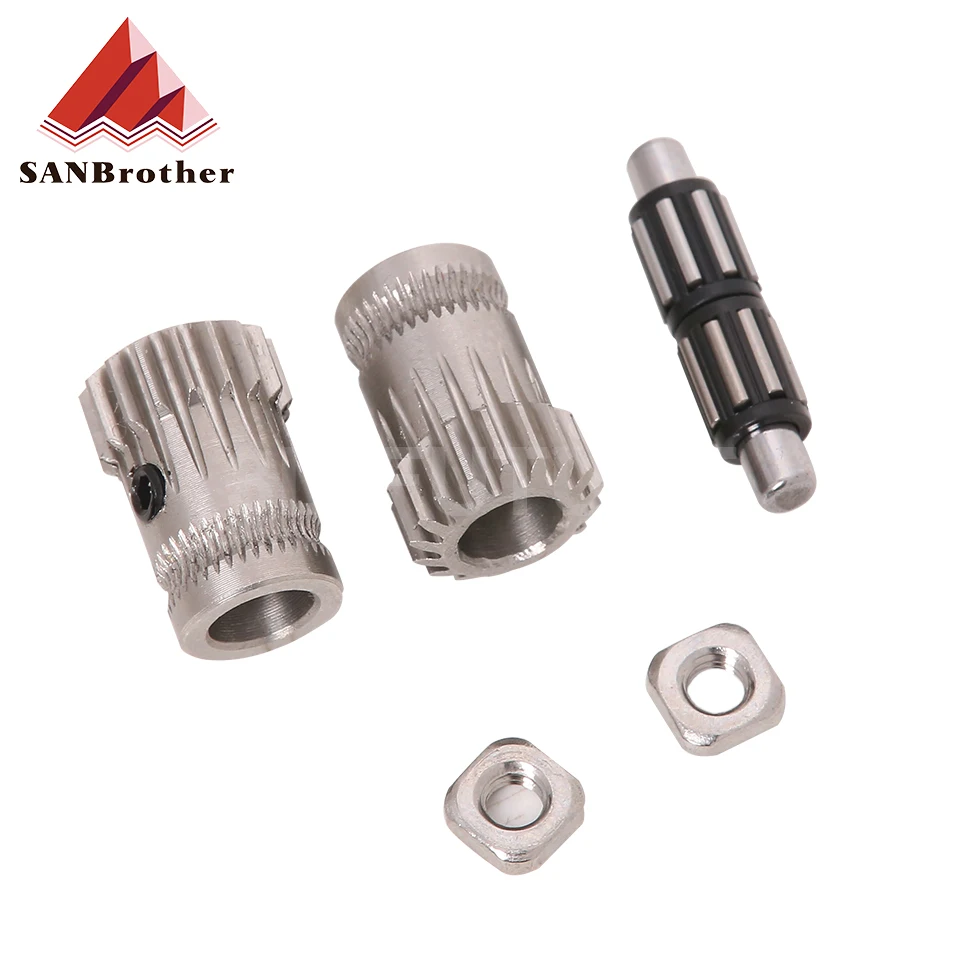 Juego de poleas de acero para impresora 3D Prusa i3 MK2/MK3, pieza de impresora 3D clonada Btech, engranajes duales, Kit de poleas de acero Prusa