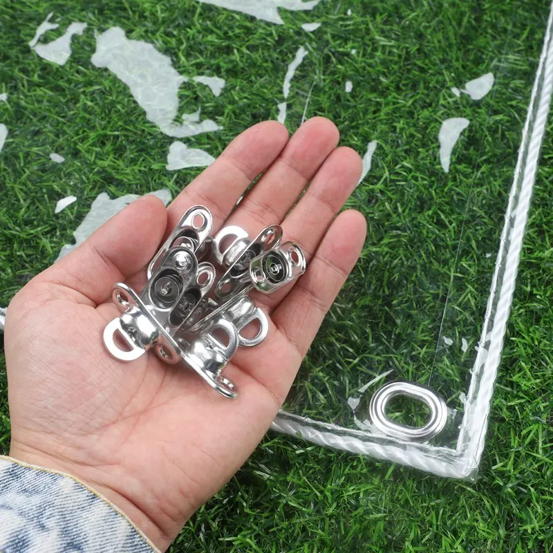 0,35 mm/0,55 mm durchsichtige Plane für den Außenbereich mit Drehverschluss, Terrassen-Pergola-Plane, Vorhang, transparent, robust, aus Segeltuch, wasserdichte Segel – Detail 11