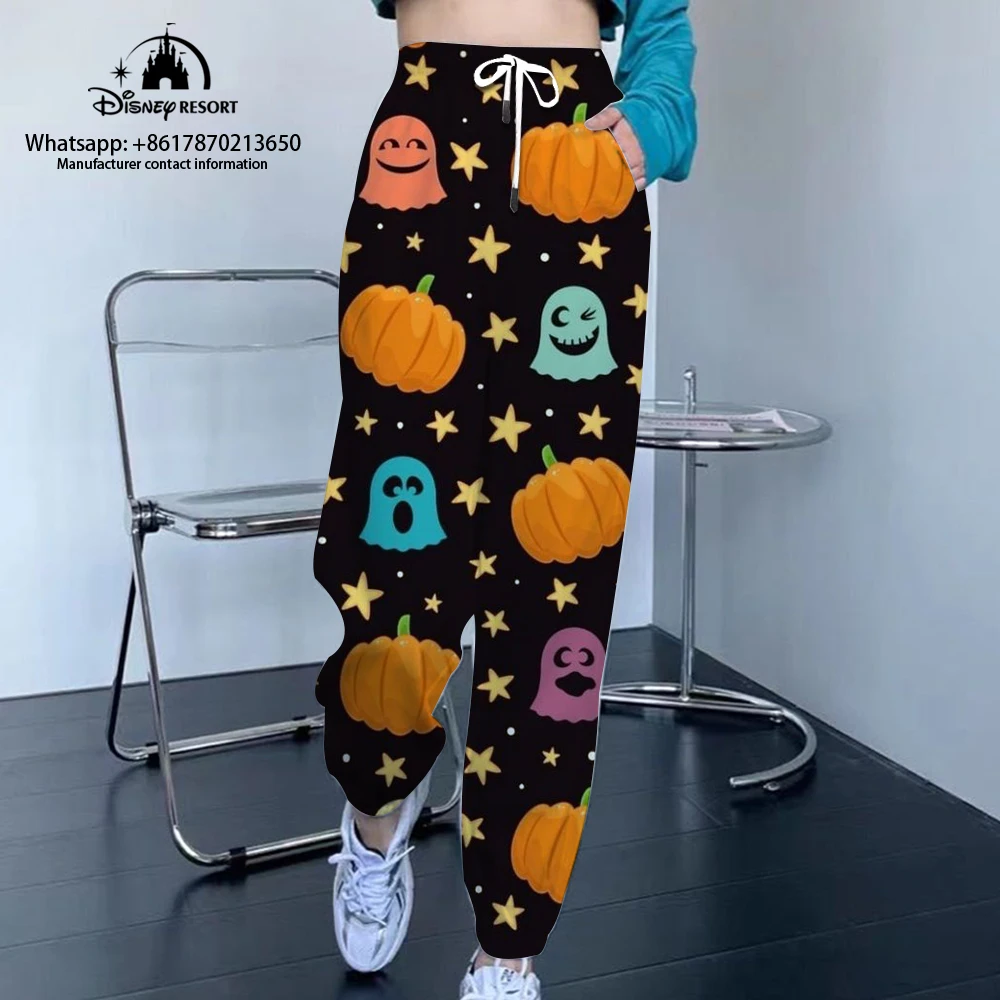 2024 Fall Mickey Minnie and Stitch Cartoon Print Women's Fashion Casual Jogging Sweatpants Street Style Drawstring Pants