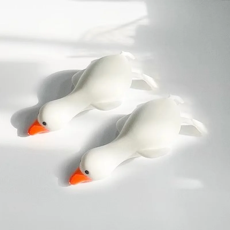 Cute Squeezing Pinch Toys Anti-Stress Sensory Yellow Duck White Goose Fingertip Toys Stress Relief Funny Kids Toys Kawaii Gifts