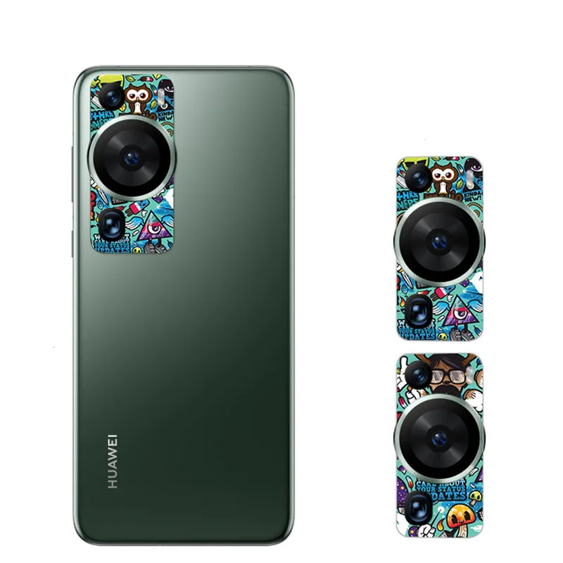 Colorful Chaos Multicolored 2PCS Camera Lens Skin Sticker For Huawei P60 Pro P60Pro Screen Protector For Huawei P60 Protect Flim