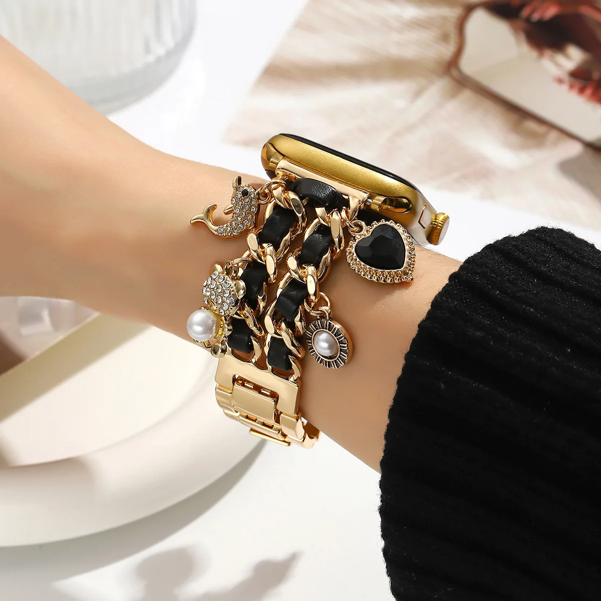Panda watch straps apple Series 42mm 46mm Bracelet Strap iWatchl Band  Ultra 8 7 6 5 4 SE 49mm 45mm 44mm 42mm 41mm 40mm 38mm