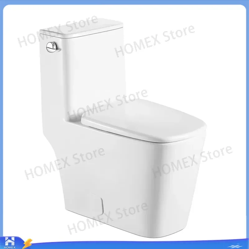 Modern Ceramic One Piece Toilet Siphonic Flush Integrated Bathroom Commode Sanitary Ware White Floor Mounted WC Bowl