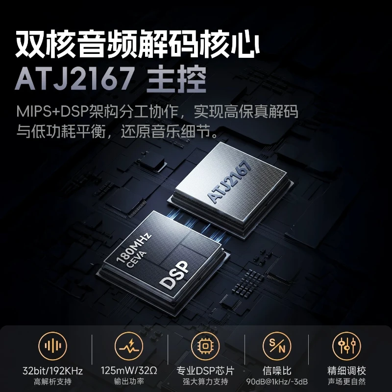 Fanmu BF30 Small Square Brick MP3 Player Audiophile Mastering-Level HiFi Lossless DSD Hardware Decoding Bluetooth Car Player