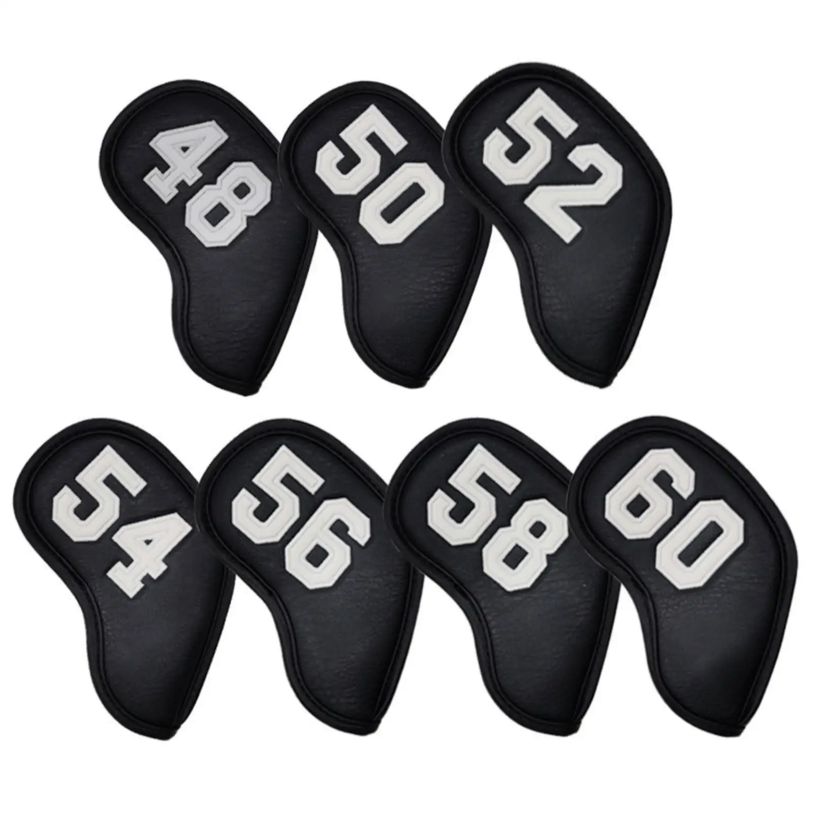 Soft PU Leather Golf Iron Covers Numbered Headcovers with Cushioned Padding for Safe Transport and Storage