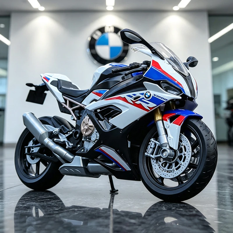 WELLY 1/12 BMW S1000RR 2021 Die Cast Motorcycle Model Toy Vehicle Collection Autobike Shork-Absorber Off Road Autocycle Toys Car