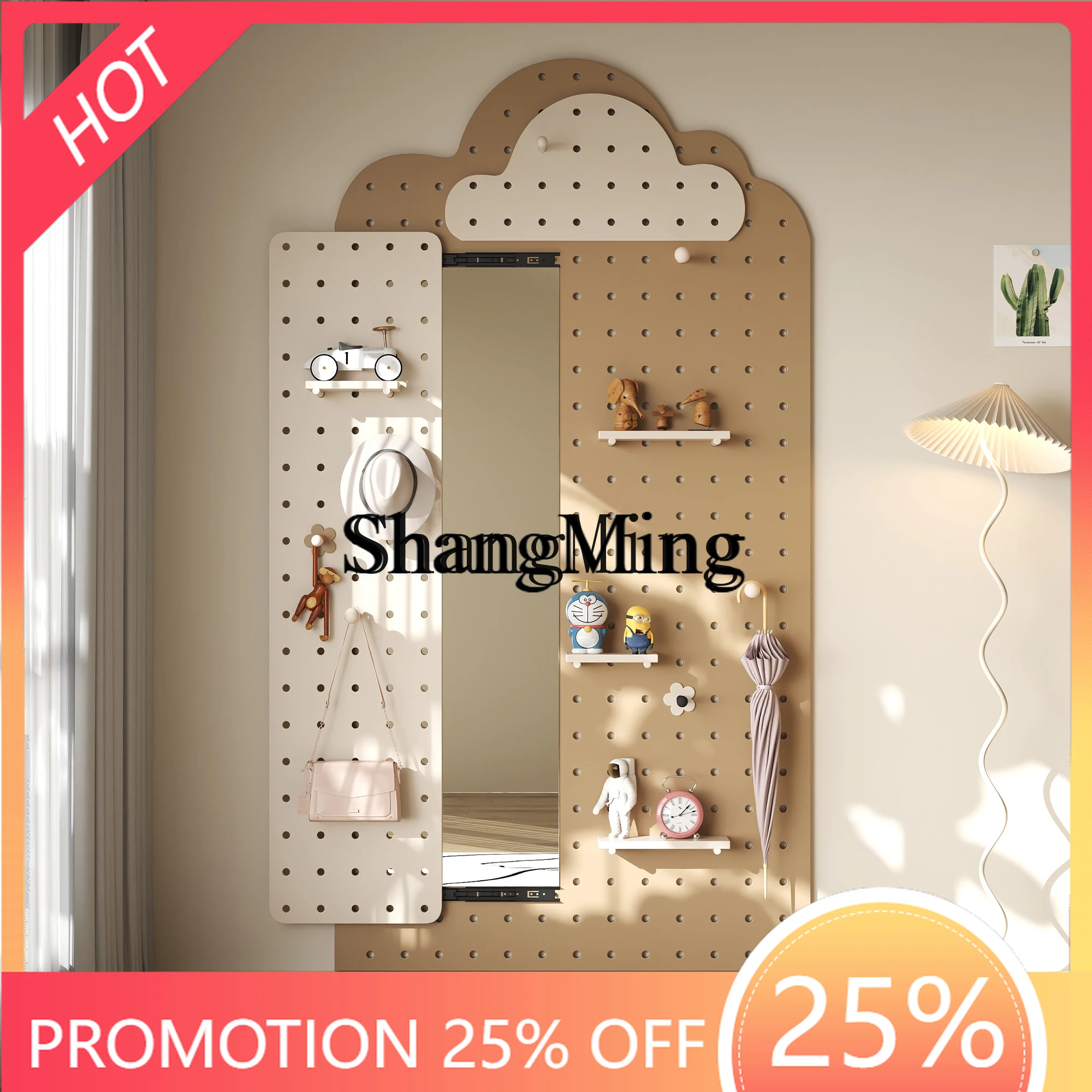 

CL Подвесная вешалка для хранения в гостиной, встроенное зеркало в полный рост