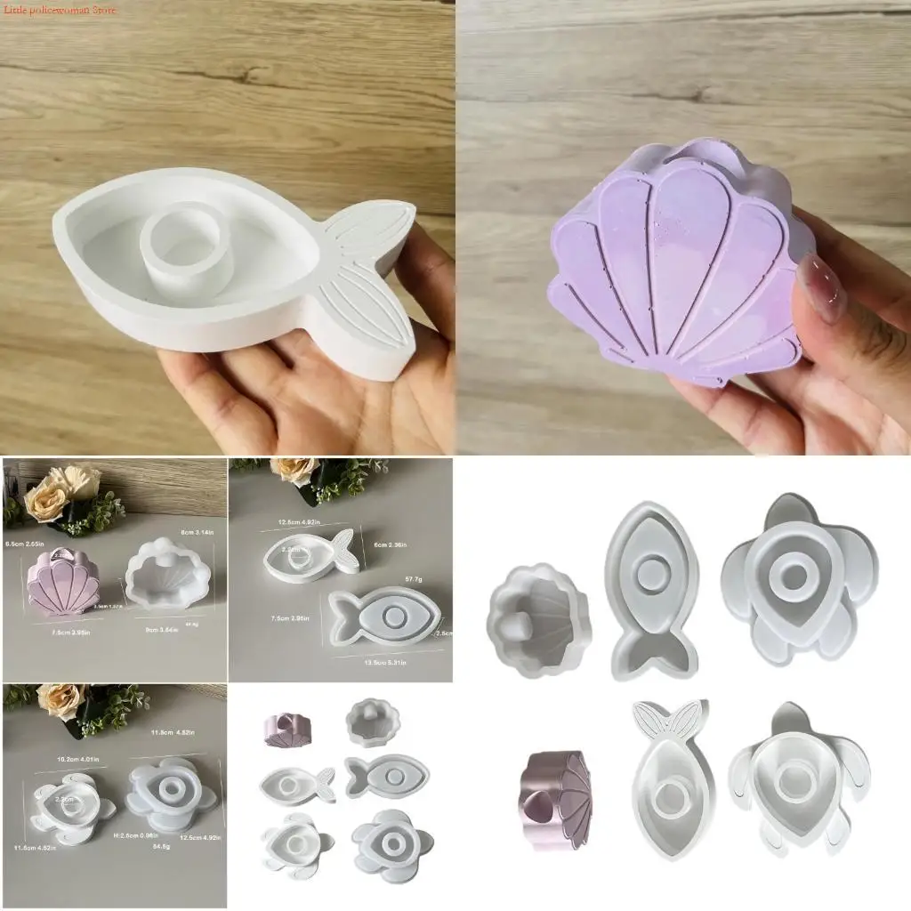 

F92D Mould Set Turtles Fish Shell Shapes Home Decoration Craft Project