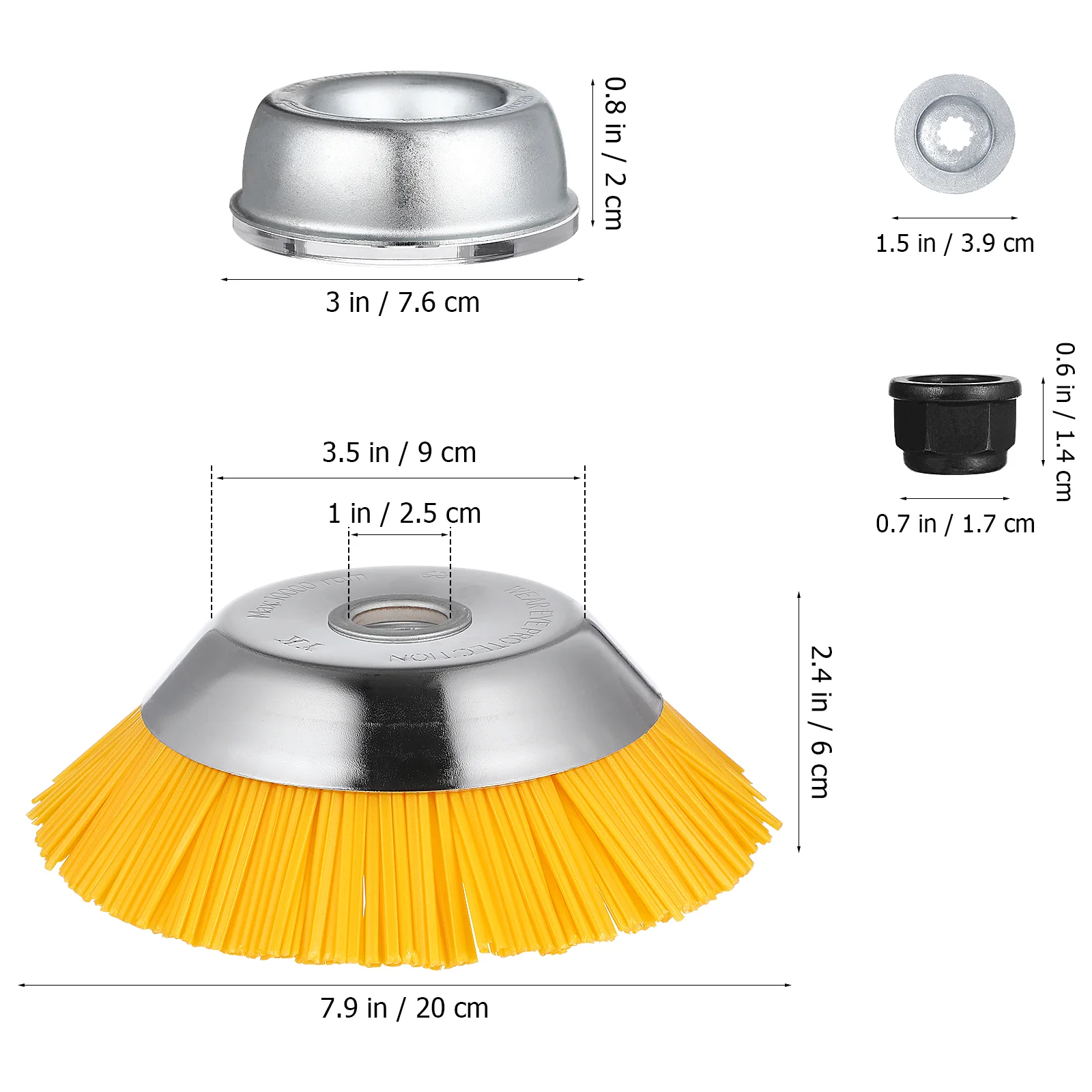 

Electric Lawn Mower 8 Inch Weeding Head Trimmer Replacement Garden Edging Wire Grass Yellow Lawnmower Parts Nylon