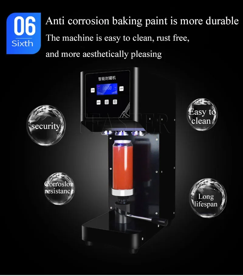 LXT Commercial Tin Can Seamer 55mm Aluminum Beer Automatic Can Sealing Machine Cola Sealing Capping Machine Milk Tea Shop