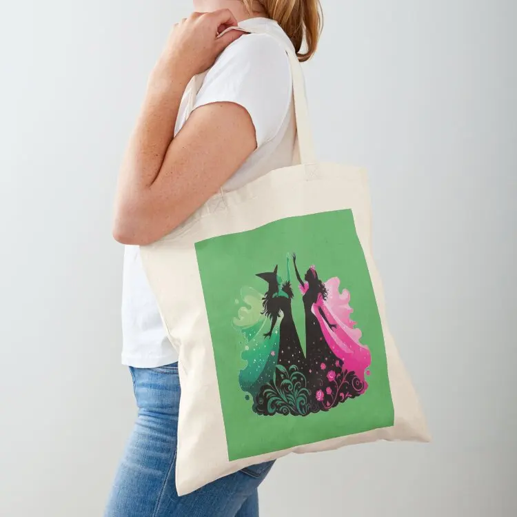 

Elphaba & Glinda Wicked the Musical No Background Tote Bag supermarket folding bag Cloth bags Women bags canvas tote bag