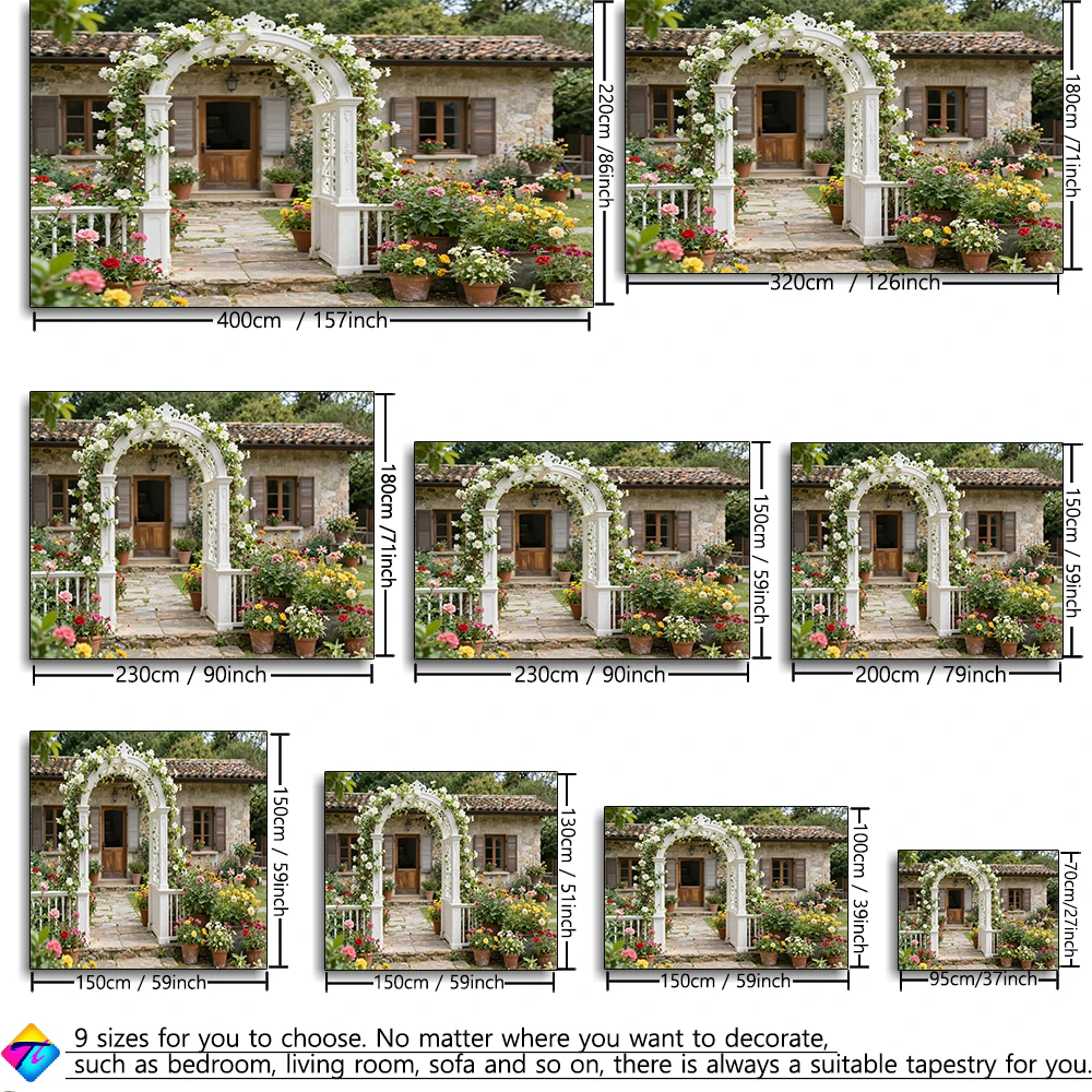 Wisteria Flower Bird Tapestry 2D Printing Machine Washable Suitable for Bedroom and Study Living Room Wall Decoration