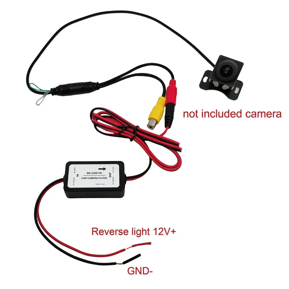Rectifier DC 12V Power Car Rear View Camera Power Relay Capacitor Auto Car Camera Filter Relay Capacitor Filter Connector