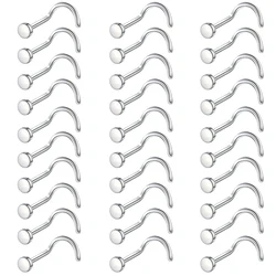 50Pc Nose Studs surgical steel nostril pierced earrings Nariz 20G crystal nostril pierced nose ring lady pierced jewelry gift