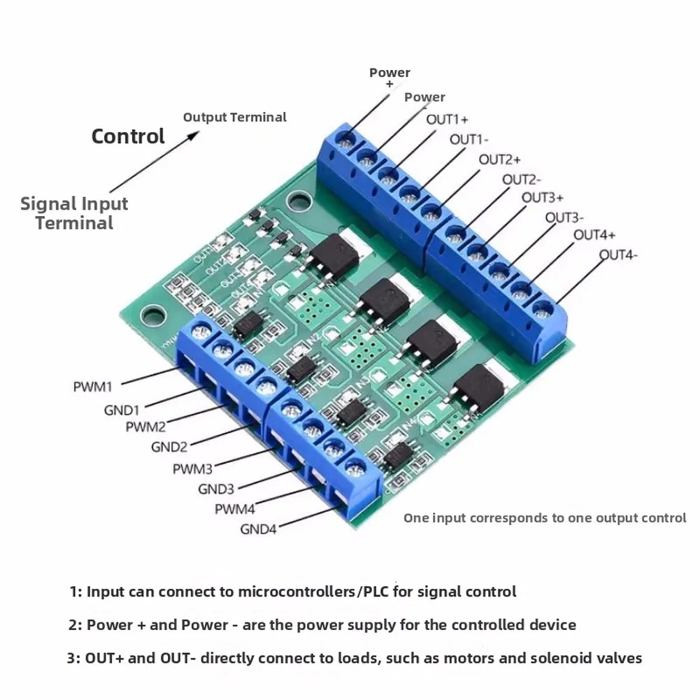 2pcs MOSFET Board for For Pwm Duty Cycle Control DC Load Activation and Power Regulation in Embedded Systems Projects