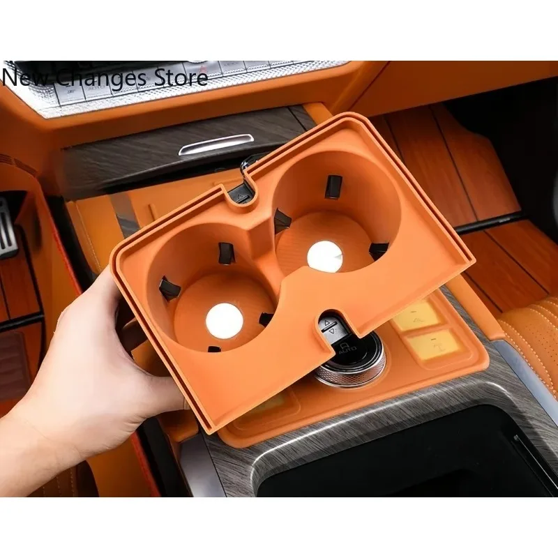 

For GMW TANK 500 Hi4-t Hi4-Z Car Central Control Water Cup Protective Pad Auto Water Cup Holder with Metal CD Ring Silicone Pad