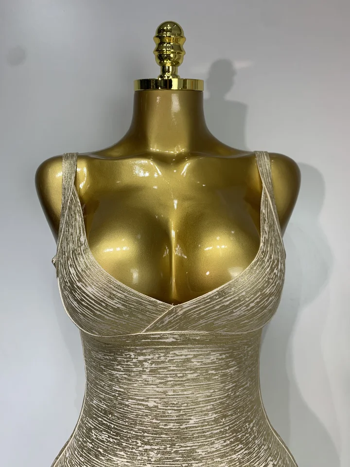 High Quality Celebrity Elegant Gold Bodycon Bandage Dress Women Sexy  Nightclub Evening Party Luxury Birthday Dress Vestidos - AliExpress  200000345