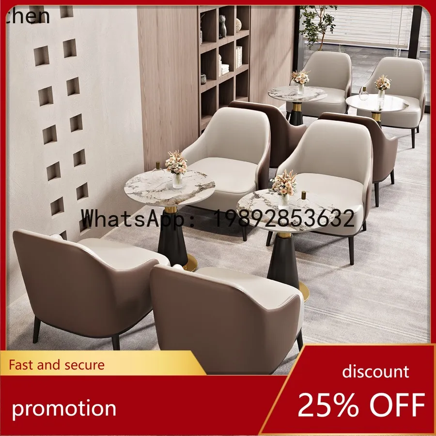 

YFY High-End Club Meeting Table and Chair Set for Sales Office, Hotel Lobby, Leisure Area, Reception Table and Chairs