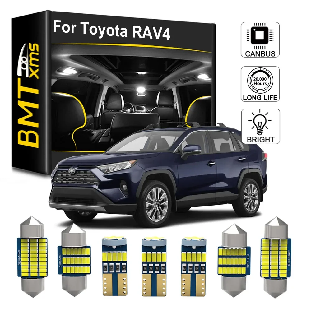 BMTxms LED Interior Light Bulb Kit For Toyota RAV4 MK1 MK2 MK3 MK4 MK5 I II III IV V 1994 - 2017 2018 2019 2020 2021 2022 2023