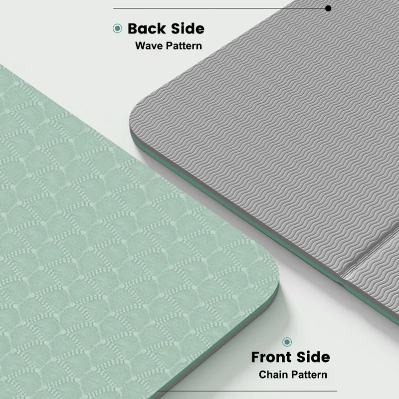 Yoga Mat 72"X24" TPE Exercise Yoga Mat 2024 New Training Folding Mat for Yoga and Pilates