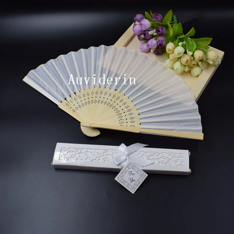 100pcs White Comunion Gift Fan Personalized Names Souvenirs Thanks Guest Christening & Baptism Party Favors