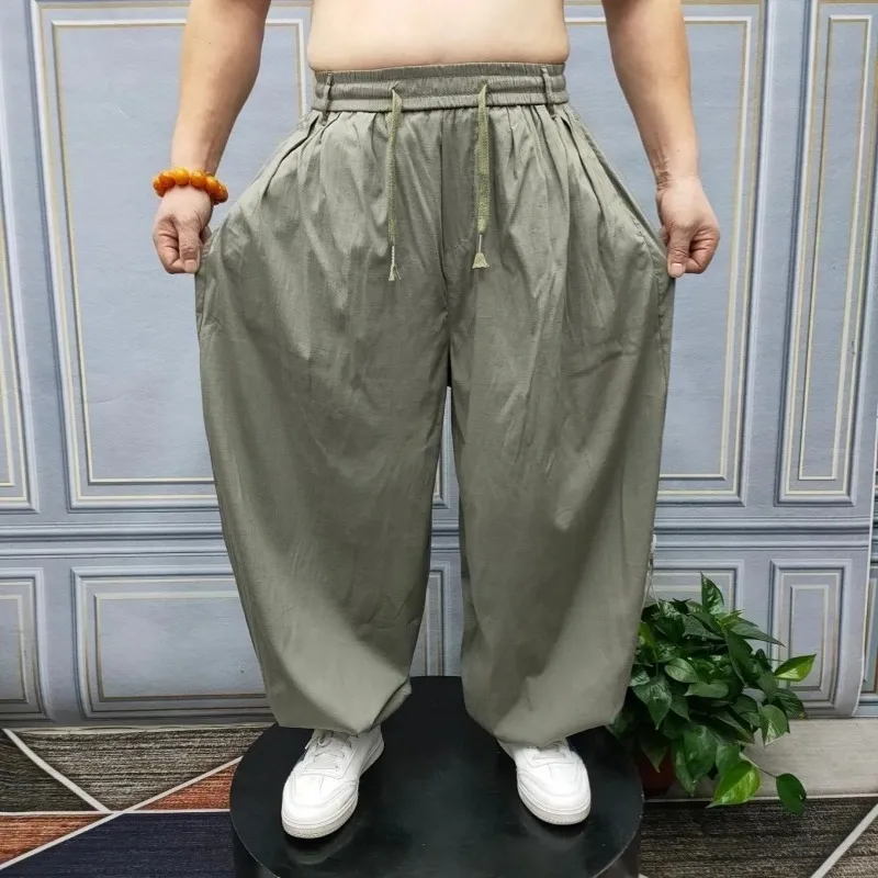 

Мужские повседневные брюки, новые летние тонкие эластичные дышащие леггинсы, свободная шаровальная рабочая одежда