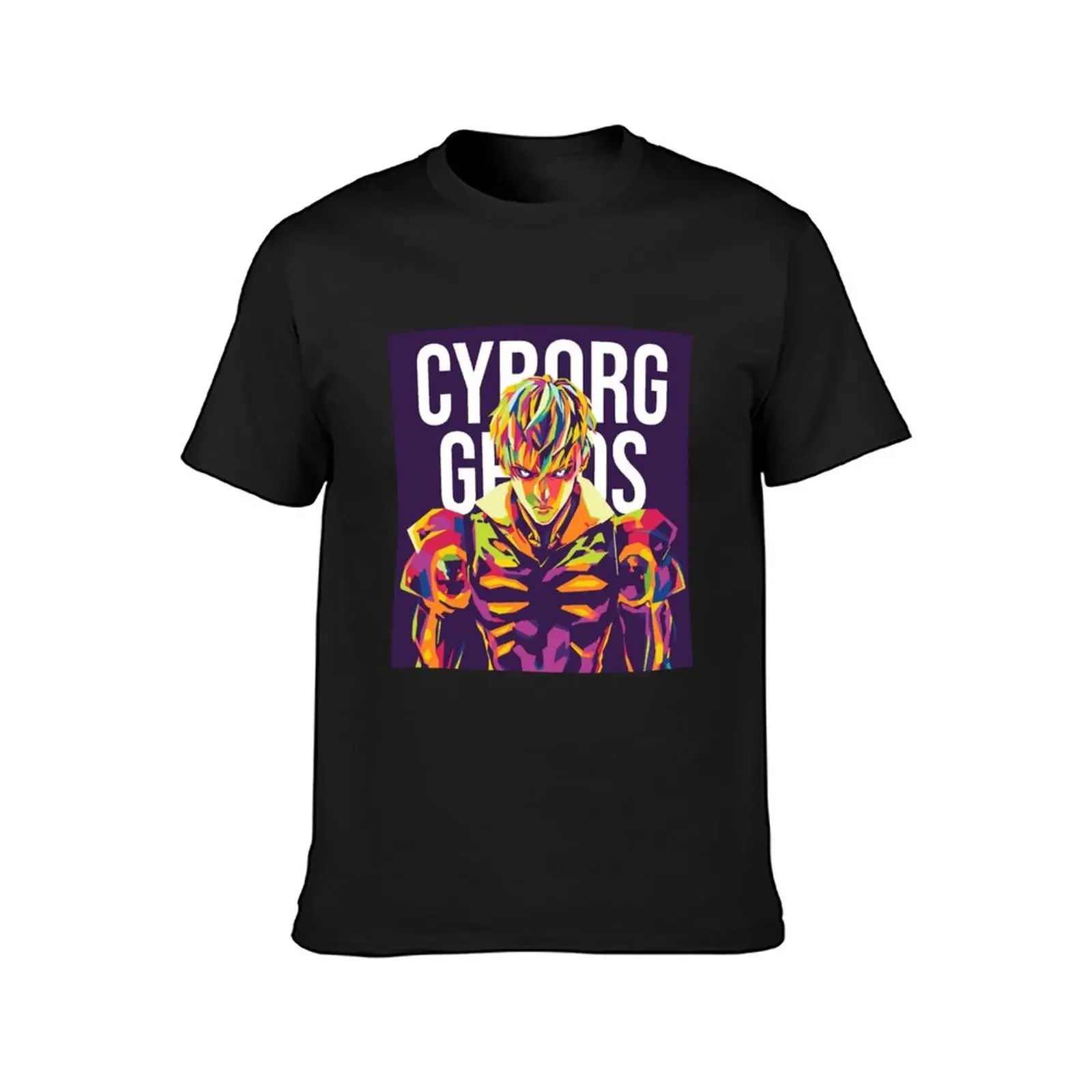 cyborg genos one punch wpap T-Shirt kawaii clothes man clothes mens clothing