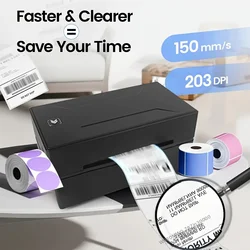 D100 transport label thermal printer, high-speed thermal 4x6in label printer, very suitable for small businesses. Or print paper